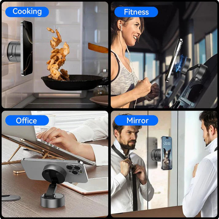 360° Vacuum suction Magnetic Phone Holder – Strong Grip for Car, Home, Kitchen & Anywhere you need.